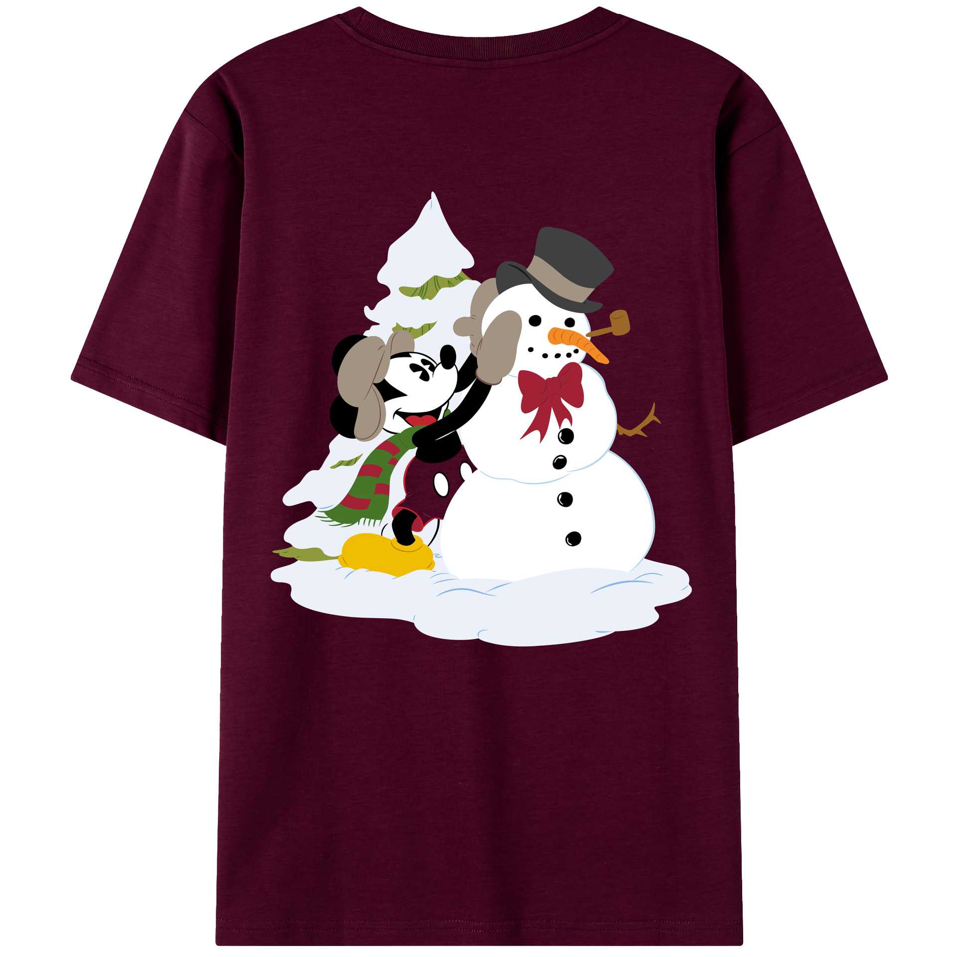 （画像用） ミッキーマウス Mickey Mouse レディース半袖Tシャツ(バックプリント)